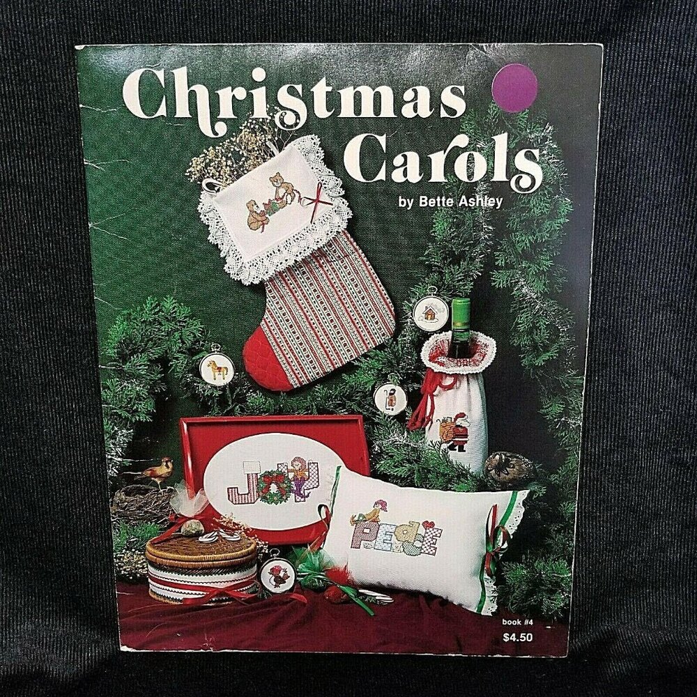 2 Cross Stitch Books Christmas Carols & Something Special in Plaids and Monogram - Picture 5 of 11